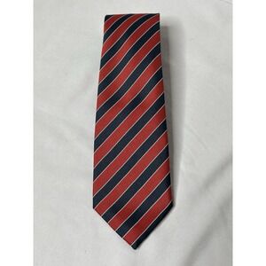 Rocket 100% silk men's necktie Repp Tie Red And Blue Striped 57" X 3"